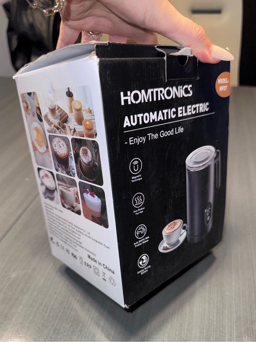 Homtronics Automatic Electric Milk Frother - Black